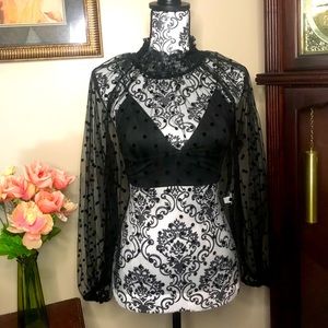 Sheer shirt with bralette